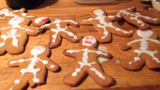 Halloween, spooky skeleton, gingerbread men, kidrated