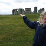 girl in front of stonehenge