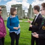 Year 8 pupils from Stonehenge School launching Takeover Day for Kids In Museums