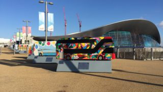 the aquatics centre at the Olympic Park