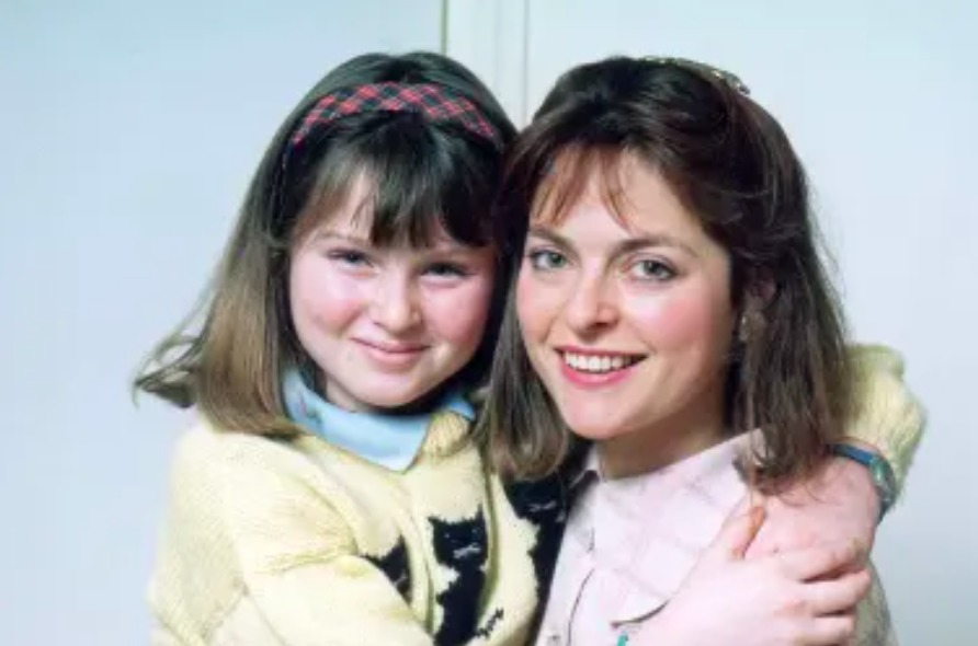 Sophie with her Mum - former Blue Peter presenter Janet Ellis