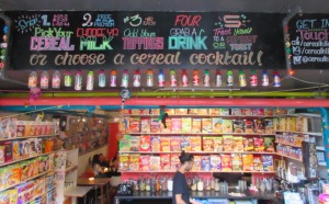 Cereal Killer Cafe in Brick Lane as featured in 50 things for teenagers to do in London