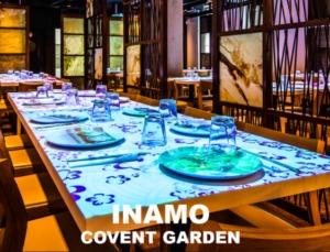 the beautiful interior of Inamo, Covent Garden