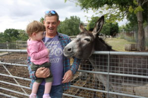 Dad, Cassady and Donkey at Kentish Town City Farm