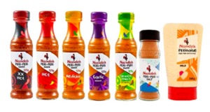 Nando's Peri-Peri Assorted Sauce Selection Hot, Medium, Lemon & Herb, Salt, Perinase & More Nandos 125g Sauce (Pack of 3 Flavours)