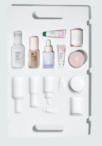 A full Glossier skincare routine, in miniature sizes.