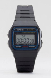 A great stocking filler - the classic Casio F-91W-1XY digital watch