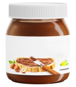 A Nutella jar waiting to have your name put on it