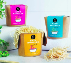 100% natural, vegan bath noodles