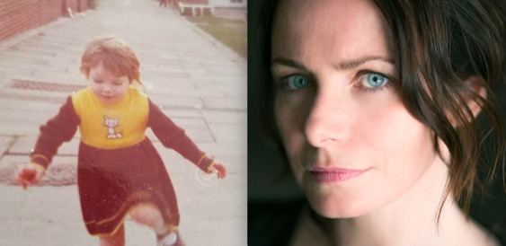 Baby photo of Clare Calbraith beside a present day picture