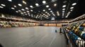 interior of Copper Box stadium with lights and seats