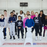 group of kids at Lee Valley Ice centre