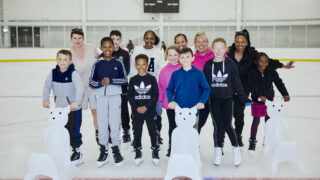 group of kids at Lee Valley Ice centre
