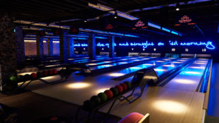 Bowling lanes at Queens Ice and Bowl