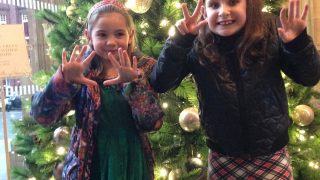 Lilianna and Frankie at the Royal Albert Hall Christmas Tree