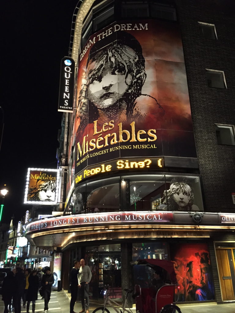 les misérables west end theatre