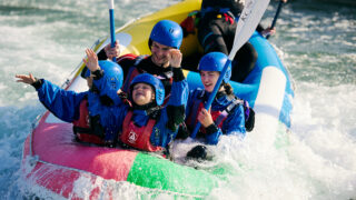 family white water rafting at Lee Valley