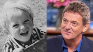 Childhood photo of Matthew Wright beside a present day photo