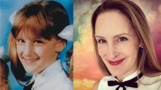 A young Lucy Clemson beside a present photo
