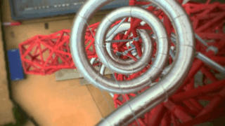an amazing view of the world’s longest tunnel slide at the ArcelorMittal Orbit!