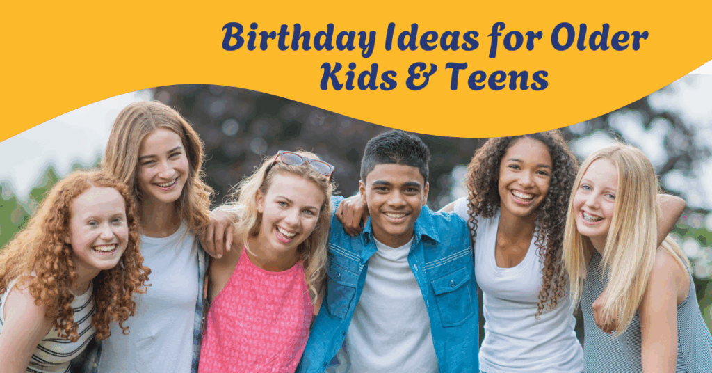 Group of teens altogether having fun