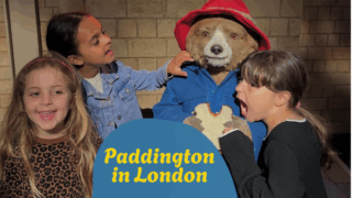 3 girls with Paddington Bear