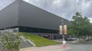 Exterior shot of copper box arena