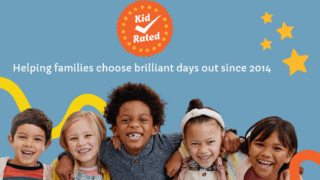 KidRated logo with smiling kids underneath