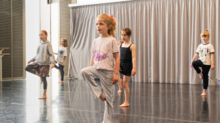 Children in a Rambert dance class