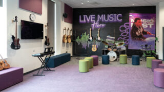 Musical instruments in a cool room at WEST