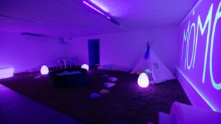 Dark room with soft lighting - The sensory room