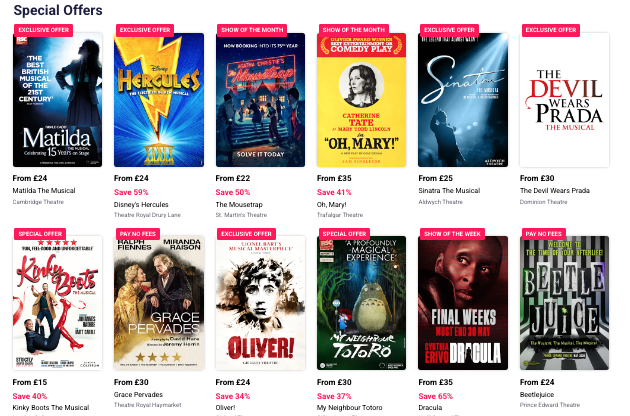 Deals & Special Offers - Theatre KidRated